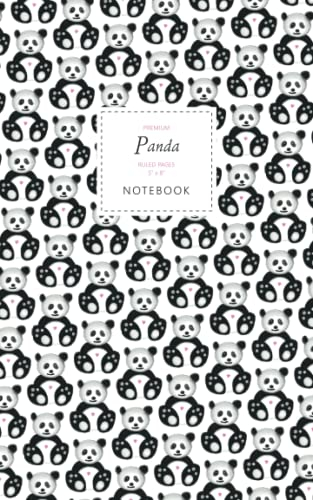 Panda Notebook - Ruled Pages - 5x8 - Premium (White)