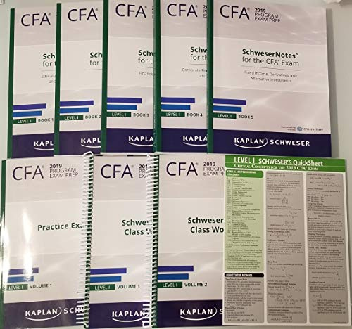 Kaplan 2019 CFA Schweser Notes Level 1 + Advanced Financial Calculator BAII Plus