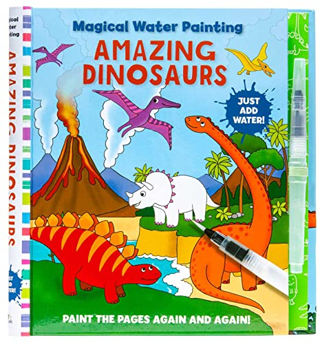 Magical Water Painting: Amazing Dinosaurs: (Art Activity Book, Books for Family Travel, Kids' Coloring Books, Magic Color and Fade) (iSeek)
