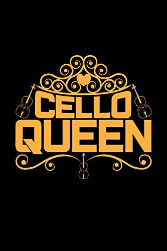 Cello queen: 6x9 inch 110 lined pages journal / notebook for cello players