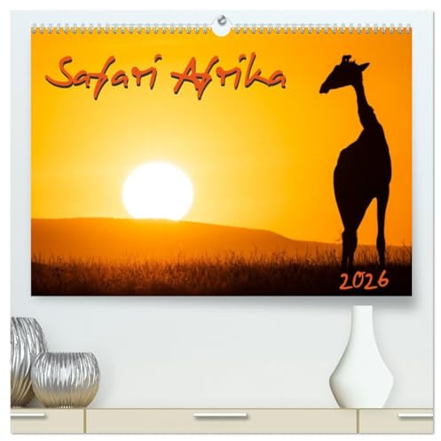 Safari Afrika (hochwertiger Premium Wandkalender 2026 DIN A2 quer), Kunstdruck in Hochglanz: Beeindruckende Tier- und Landschaftsbilder aus Afrika (CALVENDO Natur)