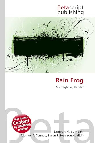 Rain Frog: Microhylidae, Habitat