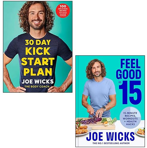 30 Day Kick Start Plan, Feel Good In 15 [Hardcover] By Joe Wicks 2 Books Collection Set