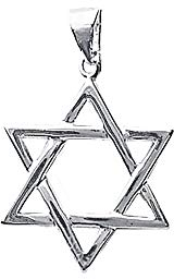NKlaus 925er Sterlingsilber Silber Anhänger Davidstern Hexagramm rhodiniert Charm Kette 20x20mm 5065