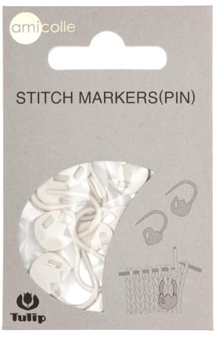 Tulip AC-027E Stitch Markers, Kunststoff, White, Einheitsgröße