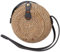 GURU SHOP Geflochtene Handtasche, Korbtasche, Rattantasche, Balitasche Rund - Modell 5, Braun, 20x20x7 cm, Körbe & Korbtaschen