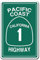 TammieLove Schild mit Aufschrift Pacific Coast Highway California 1 Road Freeway Cali Street Yard, dekoratives Aluminium-Metallschild für Schlafzimmer, Büros, 20,3 x 30,5 cm