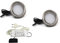 vislux LED Einbaustrahler 12V 3000K Warmweiß 3W, einbaustrahler LED flache 12V/230V 190LM Bohrloch 55-60mm und 16mm flach, Möbeleinbauleuchte Einbauspots mit 1,8m Kabel, Edelstahlgebürstet - (2er SET)