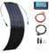 XINPUGUANG Kit de panneau solaire flexible 50W 12V, cellule solaire monocristalline en PET noir, pour bateau, voiture, yacht, caravane, charge d'énergie en extérieur (50W).
