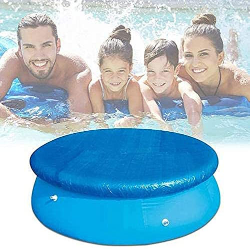 Artfeel 183cm Runde Poolabdeckung Schwimmbadabdeckung,Blau PE Abdeckplane Regendicht Staubdicht Poolabdeckung Dauerhaft Wasserdicht Winddicht Poolabdeckung für Oberirdisch Runde Schwimmbad