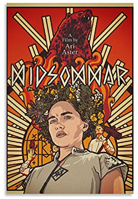 Poster mit kultureller Konfliktaufhängung, Folk-Horror-Film, Midsommar, dekoratives Gemälde, Leinwand, Wandkunst, Wohnzimmer, Poster, Schlafzimmer, Malerei, 20 x 30 cm