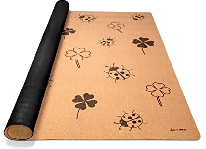 Secoroco Spielmatte aus Kork. Schadstofffreie Krabbelmatte für Babys und Kinder. Glück 160x110 cm