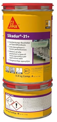 SIKA - Resina epoxi multiuso - Sikadur-31+ - Gris - 1,2kg | Resina epoxi bicomponente - Adhesivo estructural - Reparación, relleno de juntas y sellado de fisuras
