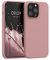 kwmobile Carcasa Compatible con Apple iPhone 13 Pro Funda - Case TPU y Silicona antigolpes - Apto Carga inalámbrica - Rosa de Invierno