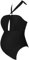 Mufeng Maillot de Bain Grossesse Maternité Femme 1 Pieces Halter Dos Nu Bikini à Licou Grossesse Tenue de Plage été Enceinte Femme S-XL A Noir M