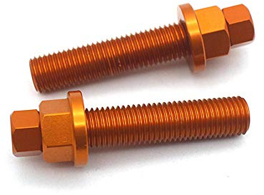 CRAKES Hinterachsblöcke Kettenspanner Schraube für SXF EXCF 125 150 250 350 450 530 690 990 1190 (Orange)