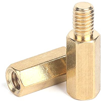 M2 M2,5 M3 M4 Sechskant-Abstandshalter aus Messing, Isolationsgewinde, Säule, Säule, Abstandsschraube, Verbindungsmuttern, M3 X 18mm (10Pcs)