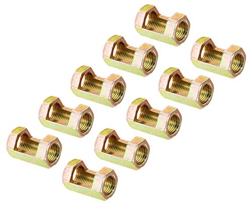 PATIKIL 1/8IP(1/8-27) Esagonale Giunto Dado, 10pz Femmina Filetto Connettore 25mm Esagonale Manicotto Dado Asta Barra Perno Tubo Giunto Intaglio Ferramenta per Lampada Riparazione