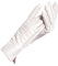 Weiße Damen-Lederhandschuhe, Echtes Leder, Baumwollfutter, Warme Winter-Lederhandschuhe, 25 cm Beige 7.5