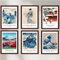 Dekomundo Japan Vintage Bilder Set Asiatische Wanddekoration für Zuhause - Büro, 30x40 cm