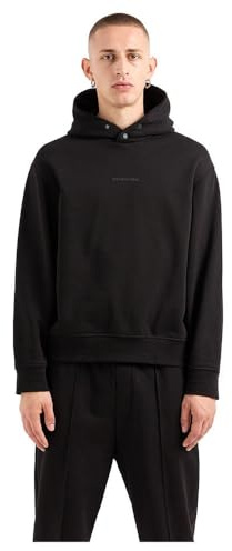 Armani Exchange Herren Small Front and Back Cotton French Terry Hooded Sweatshirt