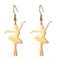 Amaxer Ballerina-Ohrringe für Damen, Gymnastik, Ballett, Ballerina, Tanztänzerin, Schmuck, baumelnde Tropfenohrringe für Turnerinnen, Edelstahl