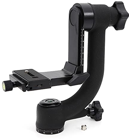 Kaichenyt Testa Gimbal professionale, in lega di alluminio, 360 gradi, con piastra a sgancio rapido, Pan Full Sight Mount per teleobiettivo DSLR