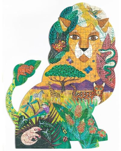 Djeco Puzz' Art Hochwertiges Silhouetten-Puzzle (Löwe) - Geschenkidee, Geburtstagsgeschenk, Mitbringsel