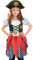 Sincere Party Mädchen Piraten Kostüm Piraten Kleid mit Hut Größe 5-6 Jahre