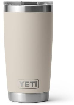 YETI Rambler 20 oz Tumbler, Stainless Steel, Vacuum Insulated with MagSlider Lid, Cape Taupe