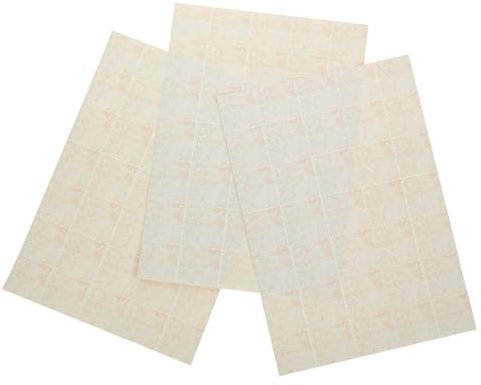GLSTOY Mini House Floor Paper Sticker Decals 3 Pack 1:12 Scale Realistic Dollhouse Flooring Decals for Diy Decor