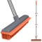 Rubber Broom, 2 in 1 Floor Rubber Brush with Squeegee, Adjustable Long Handle Carpet Sweeping Brush Indoor Soft Silicone Broom for Pet Hair Hardwood Tile Windows Clean