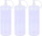 4All 1000ml Squeezy Sauce Bottle With Screw Top Lid BPA Free Reusable Squirt Bottle for Home And Restaurants Leakproof Squeeze Condiment Dispenser for Sauces, Beverages And Mayonnaise (Pack of 3)