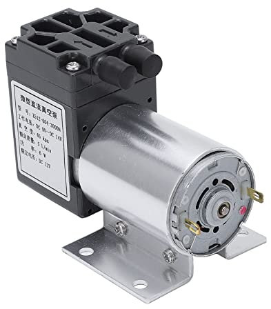 Mini bomba de vacío DC 12V, compresor de aire de diafragma micro de 6 W, bomba de succión de vacío de aluminio para análisis de gas, instrumento de muestreo