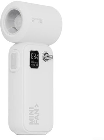 FUBESK Tragbarer Turbo-Ventilator mit leistungsstarker Luftbewegung und benutzerfreundlicher digitaler Steuerung, abgestimmt auf Ihre Kühlpräferenzen (Weiß)