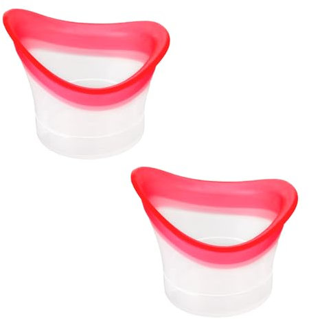 2pcs Eye Wash Cup Eye Wash Cleaner Kit Silicone Eyes Cleaning Cup for Rinse Portable Eyes Care Tool Transparent with Storage Container for Quick Relief Tired Cleaning Dust Makeup Irritants