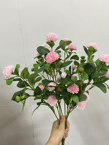 SNAIL GARDEN 30 têtes d'hortensia artificielles en soie rose