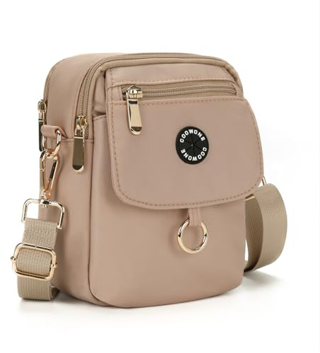 COOWONE Leckerli-Tasche für Hunde, wasserdicht, mit Kotbeutelhalter, mehrere Taschen, Kuriertasche, verstellbarer Schultergurt, zweilagige Crossbody-Tasche für Welpentraining, Wandern