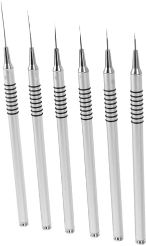 GANAZONO Pinceau Biseauté pour Eyeliner Set de Pinceaux pour Nail Art Pinceau Fin pour Ongles Embout de Ponceuse Crayon à Sourcils