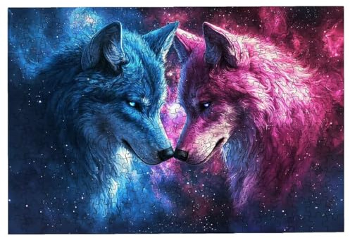 Puzzle 2000 Teile Wolf, Puzzle Tier, Klassische Puzzels Erwachsene, Impossible Holzpuzzle Geschicklichkeitsspiel für Die Ganze Familie, Holzpuzzle mit Exquisiter Verpackungsbox für Geschenke, -1855