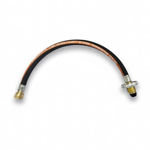 INTERGAS 750mm Propane Pigtail Gas Hose - Handwheel POL to M20 (W20) Connector with Non-Return Safety Valve - 30 Bar High Pressure, EN16436 Class 3 for Caravan, Motorhome & Regulator