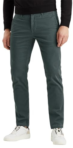 PME Legend Herren Chinohose Twin WASP Chino - Regular Fit - Blau Beige Grün