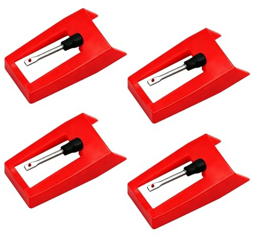 Record Player Needle, Gartopvoiz 5pcs Diamond Stylus Replacement for Suitcase Turntable Phonograph LP Vinyl Player, Plays 33 1/3 45 78 RPM Records, Tool-Free Installation