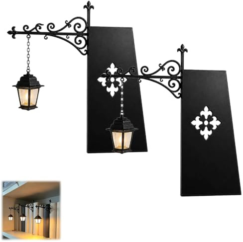 Bücherregal Lampe Vintage Library Lantern-Decorative Bookshelf Lighting, Bookshelf Lamp Bücherregallampe, Dekorative Buchstütze im Vintage-Laternen-Design, Bücherregal Lichter für Home (2 STK)