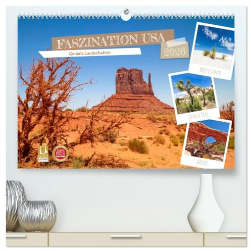 FASZINATION USA Geniale Landschaften (hochwertiger Premium Wandkalender 2026 DIN A2 quer), Kunstdruck in Hochglanz: Beeindruckende Mutter Natur (CALVENDO Natur)