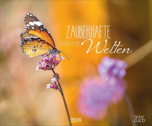 Zauberhafte kleine Welten 2026: Großer Wandkalender. Foto-Kunstkalender mit dem stimmungsvollen Makroaufnahmen. Querformat 55 x 45,5 cm.