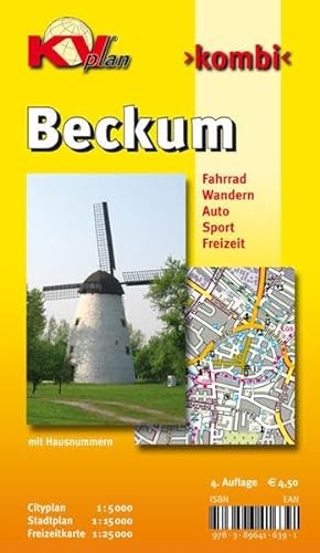 Beckum, KVplan, Radkarte/Wanderkarte/Stadtplan, 1:25.000 / 1:15.000 / 1:5.000: Fahrrad. Wandern. Auto. Sport. Freizeit