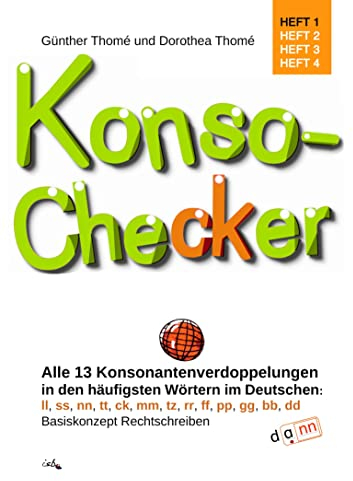 Konso-Checker: Alle 13 Konsonantenverdoppelungen in den häufigsten Wörtern im Deutschen: ll, ss, nn, tt, ck, mm, tz, rr, ff, pp, gg, bb, dd. ... Komplette Ökoproduktion, ab 2. Klasse.