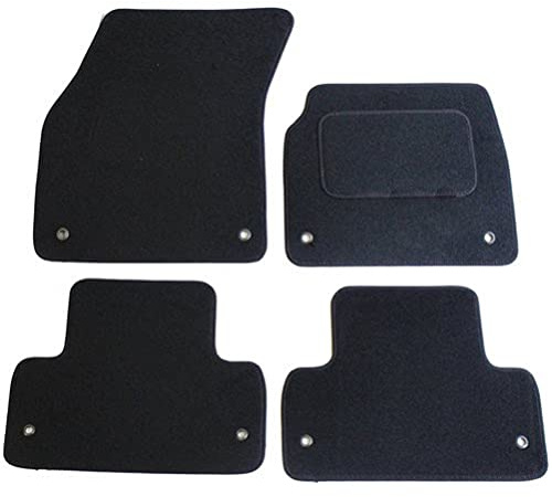 JVL 3385 Range Rover Evoque 2014+ Fully Tailored 4 Piece Car Mat Set with 8 Ring Clips, Black
