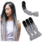 ShowJarlly Kunsthaar Haar, Haar Braids Extension, Ombre Jumbo Braid Haarverlängerung 24, Zöpfe Box Braid Haar Kunsthaar Haar Zum Einflechten Schwarzes/Silber#